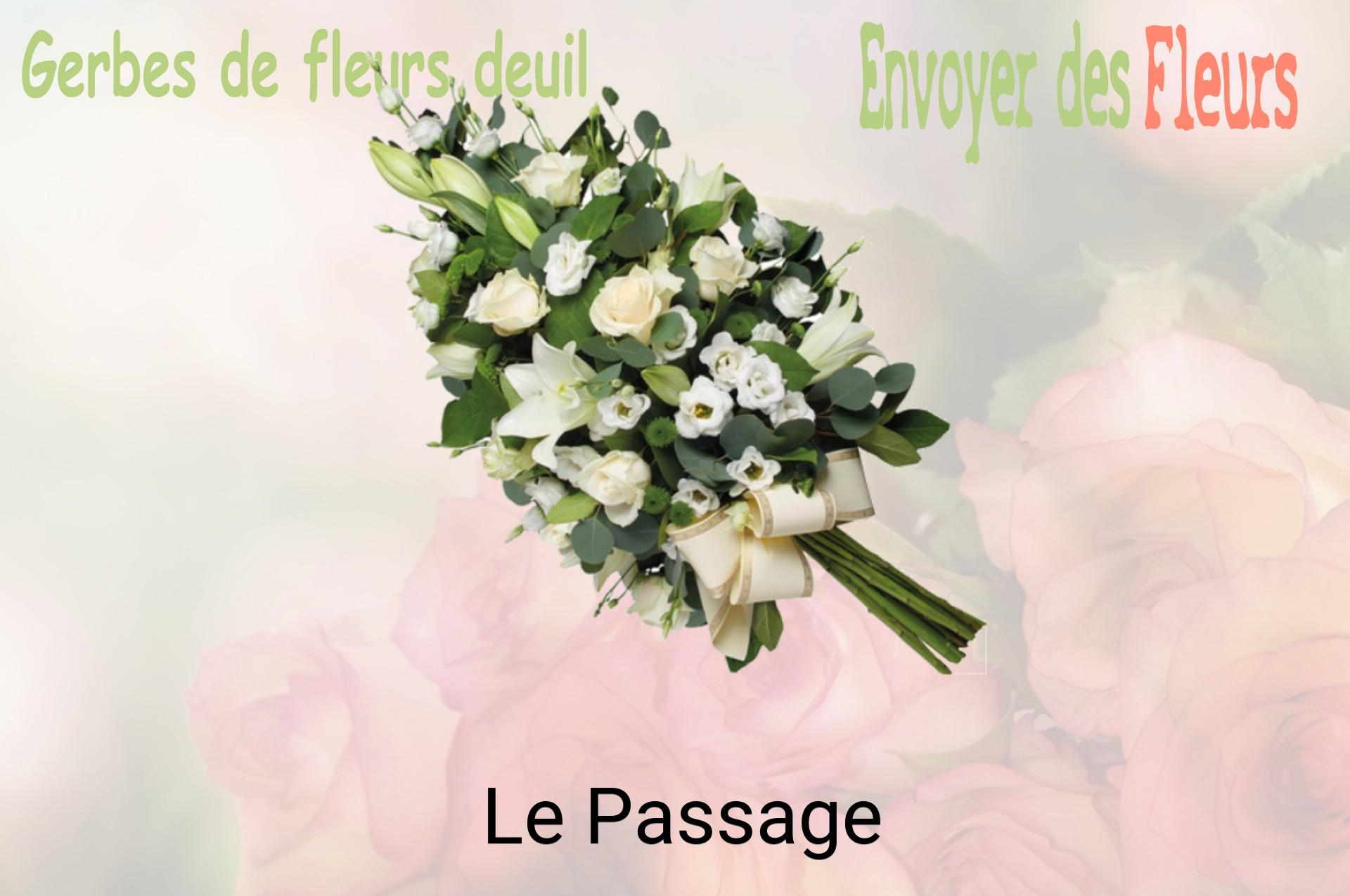 Gerbe de fleurs de deuil livrée à Le Passage